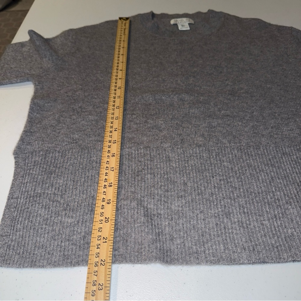 Rachel Zoe Women Long Sleeves 100% 2Ply Cashmere Luxury Sweater Size Small Gray - Picture 6 of 8